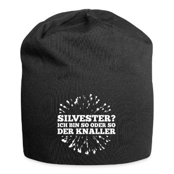 Spruch: Silvester? Ich bin so oder so der Knaller! - Jersey-Beanie - Schwarz - Vorne