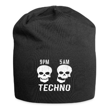 Techno meme - Jersey-Beanie - Schwarz - Vorne