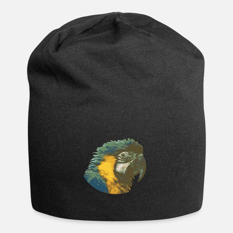 Perroquets colorés - Bonnet en jersey - noir