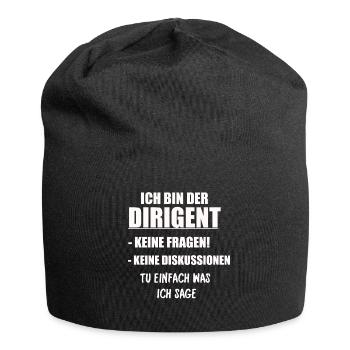 ICH BIN DER DIRIGENT - Jersey-Beanie - Schwarz - Vorne
