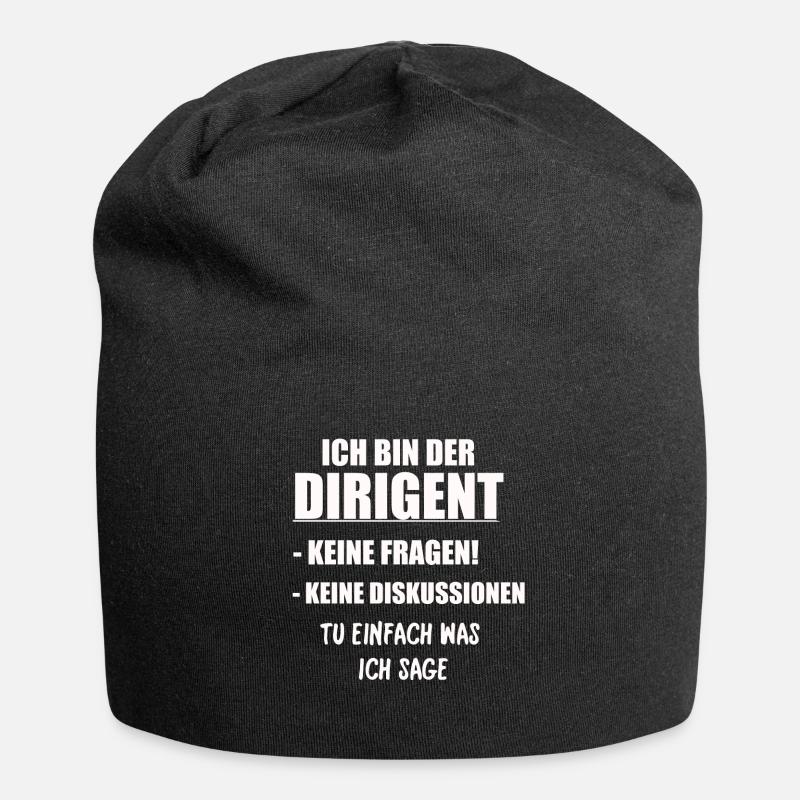ICH BIN DER DIRIGENT - Jersey-Beanie - Schwarz