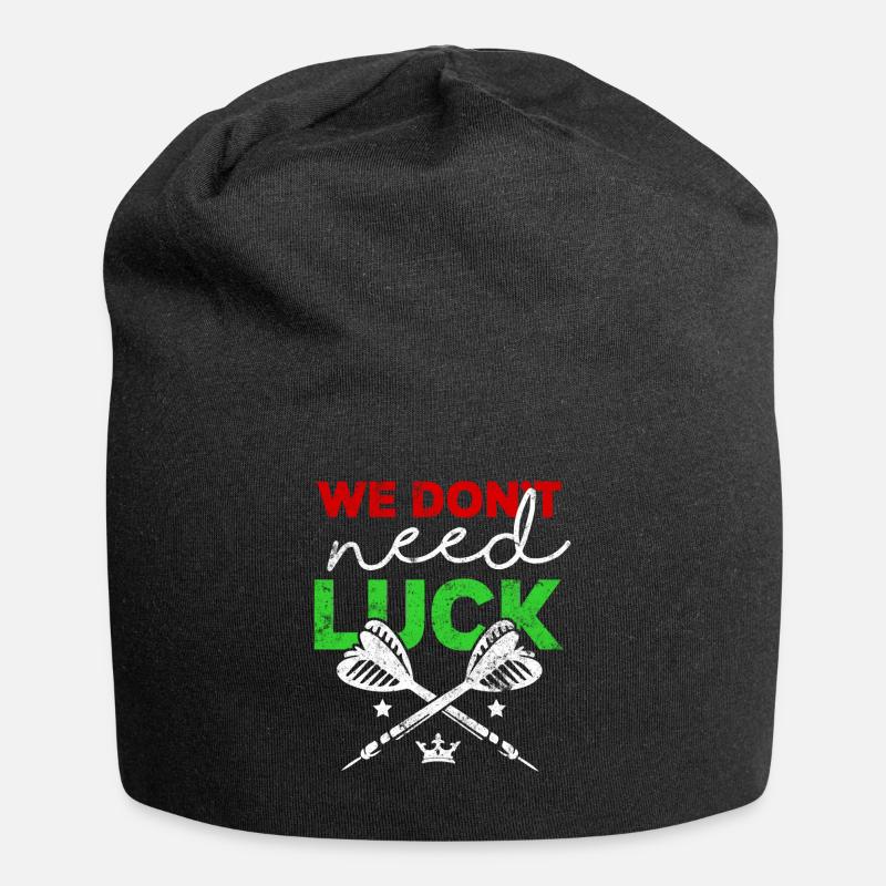Darts spruch glück Dart - Jersey-Beanie - Schwarz