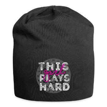 Mädchen darts dartscheibe - Jersey-Beanie - Schwarz - Vorne