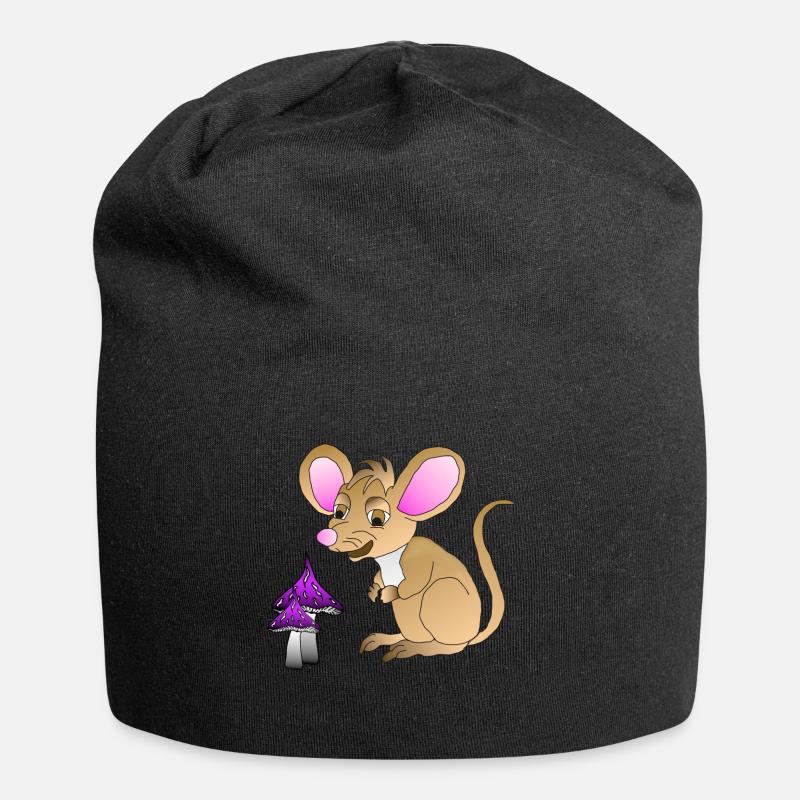 Maus Berti - Jersey-Beanie - Schwarz