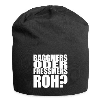 fränkisch franken mittelfranken sprüche - Jersey-Beanie - Schwarz - Vorne