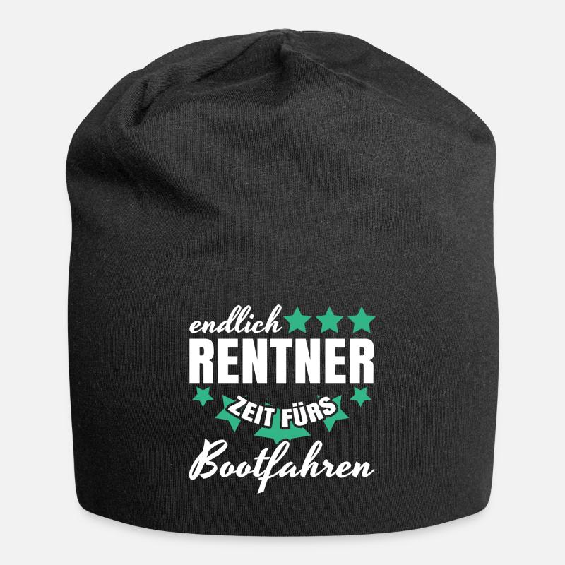 Rentner Bootfahren Rente Geschenk Boot Hobby Opa - Jersey-Beanie - Schwarz