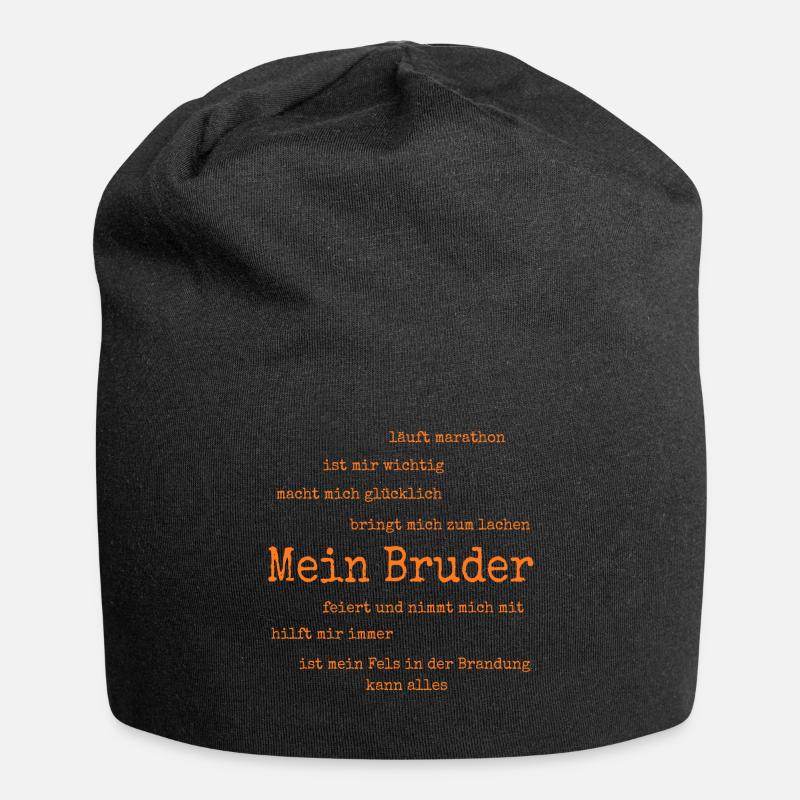 Mein Bruder - Jersey-Beanie - Schwarz