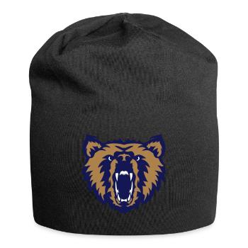 bear face club logo - Jersey Beanie - black - Front
