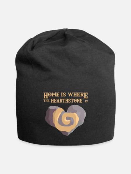 Home is where the hearthstone is - Jersey Beanie - black