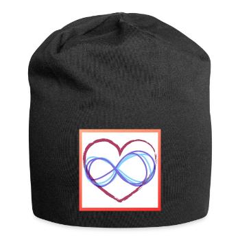 Heart infinity - Jersey Beanie - black - Front
