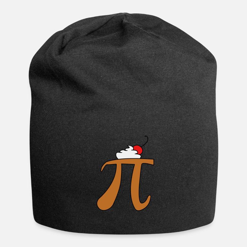 Pi - Pie - Math - Funny design - Jersey Beanie - black