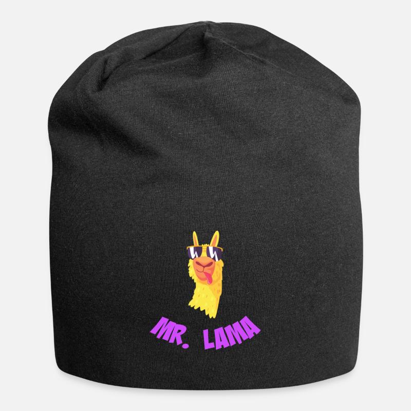 Mr Lama - Bonnet en jersey - noir