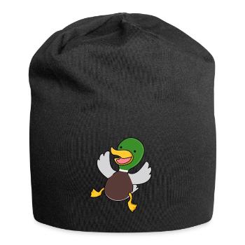 Duck joy animal gift idea - Jersey Beanie - black - Front