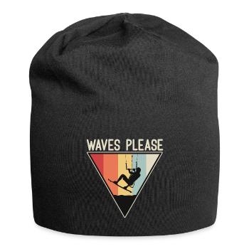 Kite Surfing Surfer Strand Geschenk Waves Please - Bonnet en jersey - noir - Devant