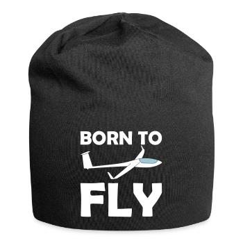 Né pour piloter pilote de planeurs - Bonnet en jersey - noir - Devant
