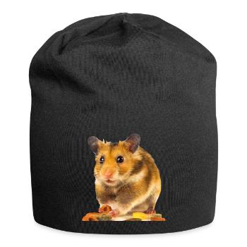 I am hamster - Jersey-Beanie - Schwarz - Vorne