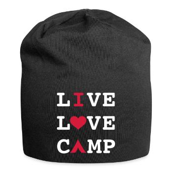 camping - Jersey Beanie - black - Front