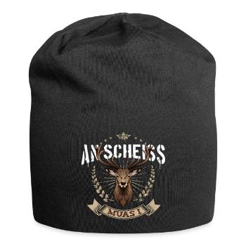 An Scheiss muas i Hirsch Grantler Bayern Grantln - Jersey-Beanie - Schwarz - Vorne