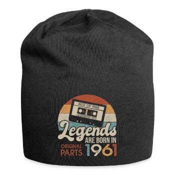 61 Year Old Legends 1961 Gift Vibtage Birthday 61 - Jersey Beanie - black - Front