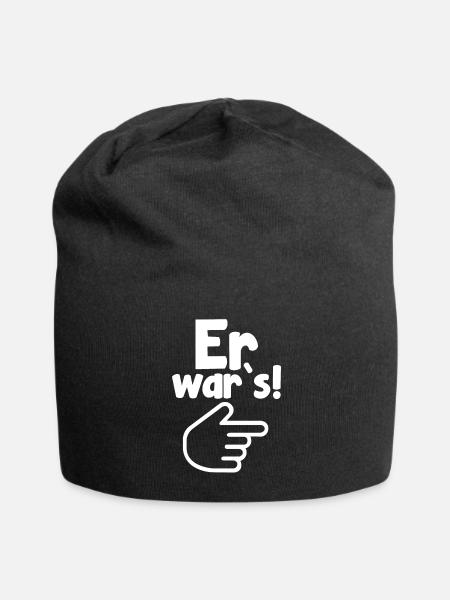 Er wars - Jersey-Beanie - Schwarz