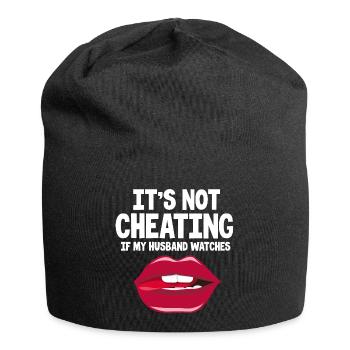 It's Not Cheating If My Husband Watches - Jersey Beanie - black - Front