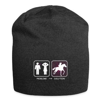 Problem? Solution - Jersey Beanie - charcoal grey - Front