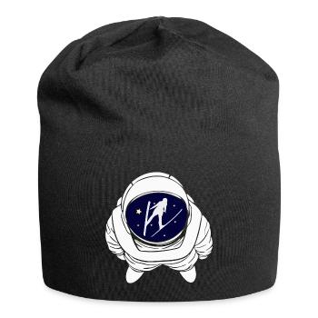 Saut à ski Astronaute Sauteur à ski Tout le vol à ski - Bonnet en jersey - noir - Devant
