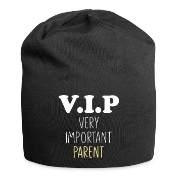 VIP - Sehr wichtiger Elternteil - Eltern Papa Mama - Jersey-Beanie - Schwarz - Vorne