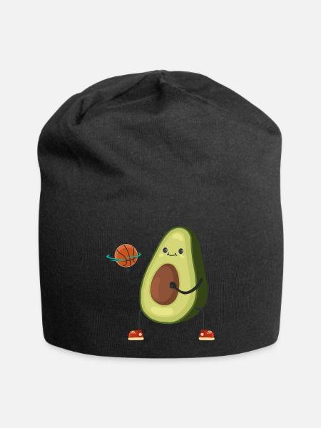 Avocado Basketball funny vegan - Jersey-Beanie - Schwarz