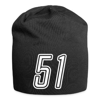 51 Numéro de numéro - Bonnet en jersey - noir - Devant