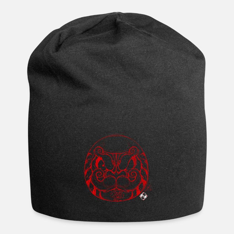 Daruma - Jersey-Beanie - Schwarz