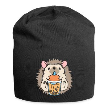 Bubble Tea Igel - Jersey-Beanie - Schwarz - Vorne