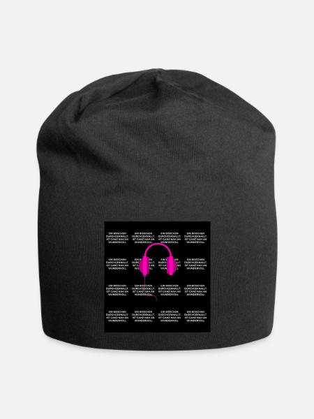 Ein bisschen durchgeknallt... - Jersey-Beanie - Schwarz