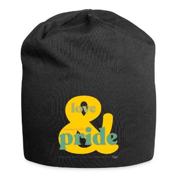 Jaune fierté - Bonnet en jersey - noir - Devant