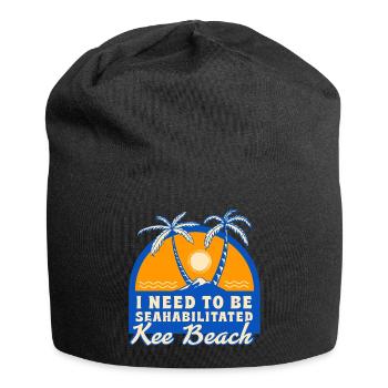 I Need To Be Seahabilitated Kee Beach Summer - Jersey-Beanie - Schwarz - Vorne