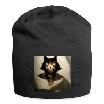 Cat - Angel - Transformation - Jersey Beanie - black - Front