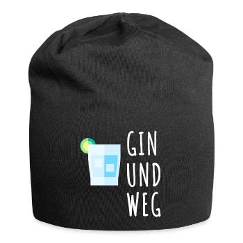 Gin und Weg - Jersey-Beanie - Schwarz - Vorne