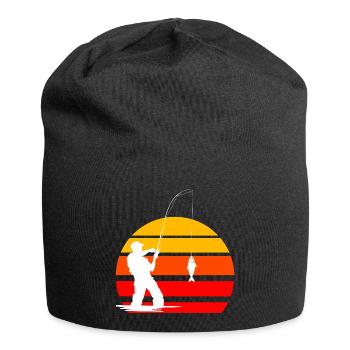 Pêche Pêche Pêcheur Petri Heil Carpe Pêche - Bonnet en jersey - noir - Devant