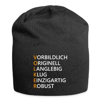 Volker Name Geschenk - Jersey-Beanie - Schwarz - Vorne