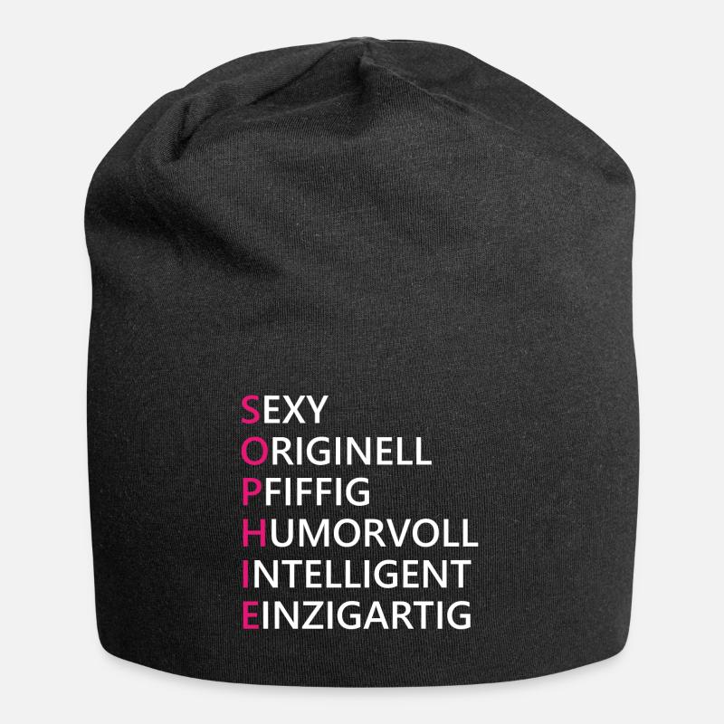 Sophie Name Geschenk - Jersey-Beanie - Schwarz