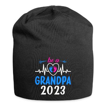 Werdender Opa 2023, 2023 werde ich Opa, 2023 Opa - Jersey-Beanie - Schwarz - Vorne