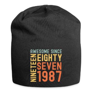 Awesome since 1987 Birthday Gift Year - Jersey Beanie - black - Front