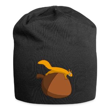L'écureuil contre le gland - Bonnet en jersey - noir - Devant