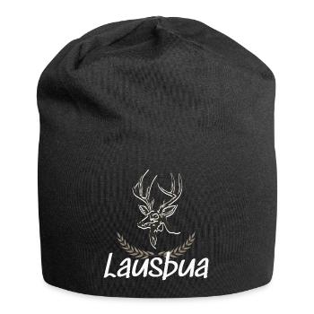 Lausbua Hirsch Lederhosen - Jersey-Beanie - Schwarz - Vorne