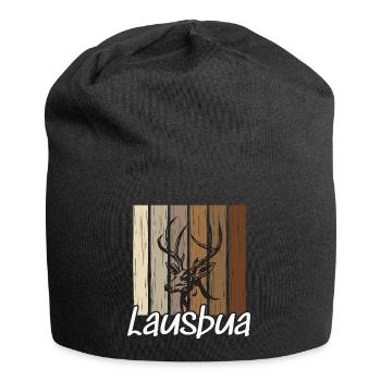Lausbua Hirsch Lederhosen - Jersey-Beanie - Schwarz - Vorne
