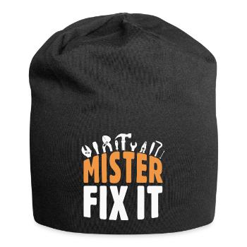He repairs everything, he is the craftsman in the house - Jersey Beanie - black - Front