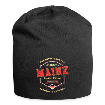 Mainz Germany City Font Vintage Retro - Jersey Beanie - black - Front