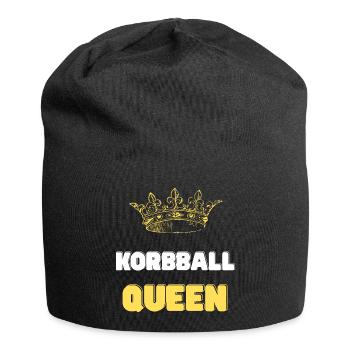 Korbball Queen goldene Krone - Jersey-Beanie - Schwarz - Vorne
