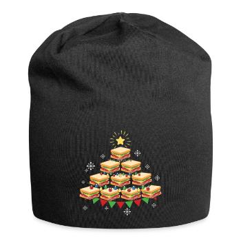 Fast Food Sandwich Christmas Tree - Jersey-Beanie - Schwarz - Vorne