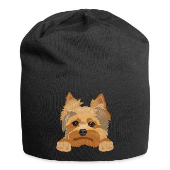 Yorkshire Terrier Yorkie Hund Geschenk - Jersey-Beanie - Schwarz - Vorne